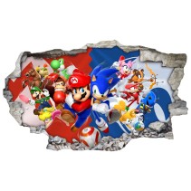Vinilos 3d videojuego mario bros y sonic juegos olímpicos